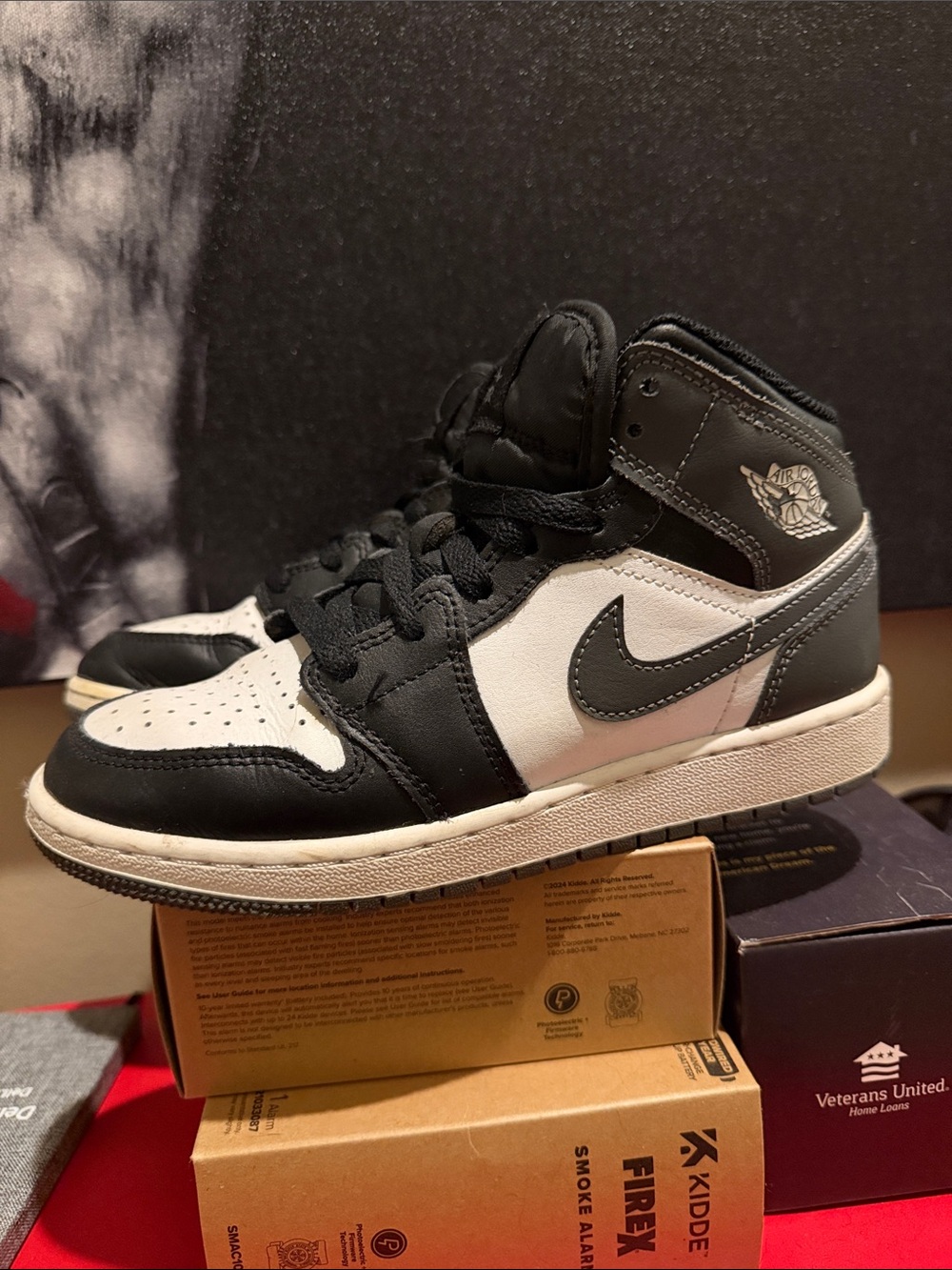 Nike Kids Black and White High-Top Sneakers